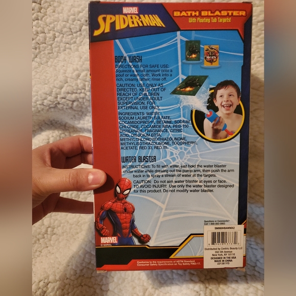 NEW SPIDERMAN BATH BLASTER with FLOATING TUB TARGETS - Picture 2 of 6